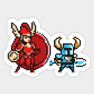 Pixel Shield and Shovel Knight Sticker